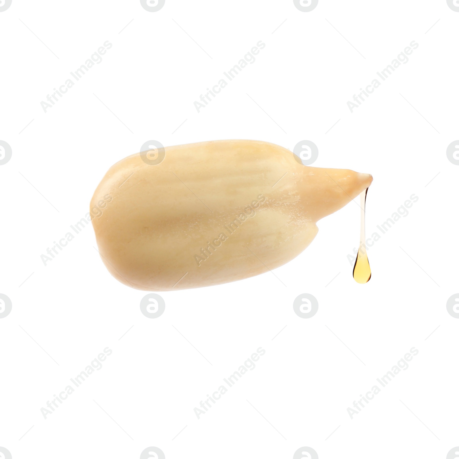 Image of Sunflower seed with oil on white background