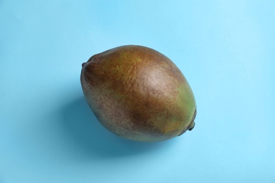 Fresh green coconut on color background