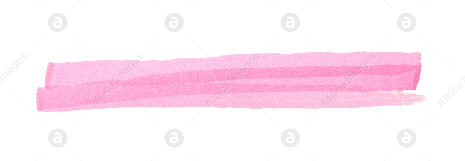 Photo of Stroke drawn with pink marker on white background, top view