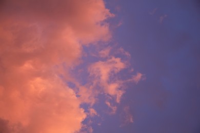 Picturesque view of sky with clouds in evening