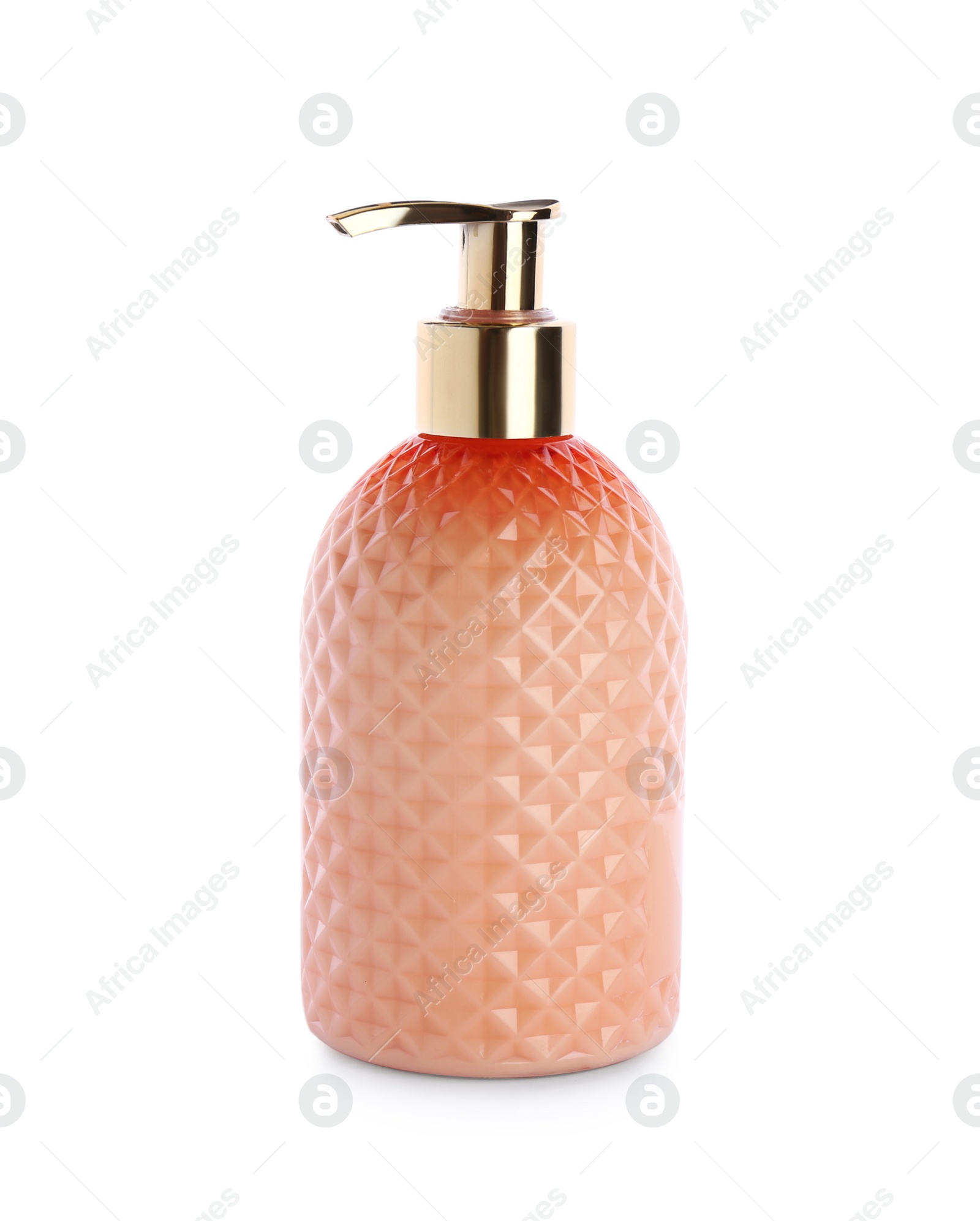 Photo of Stylish dispenser with liquid soap isolated on white