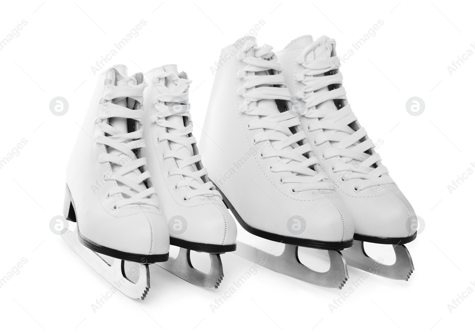 Photo of Pairs of figure ice skates isolated on white