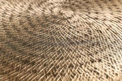Photo of Beautiful golden textured surface as background, closeup