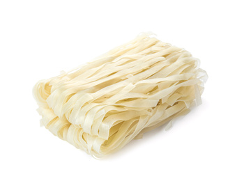 Block of rice noodles isolated on white