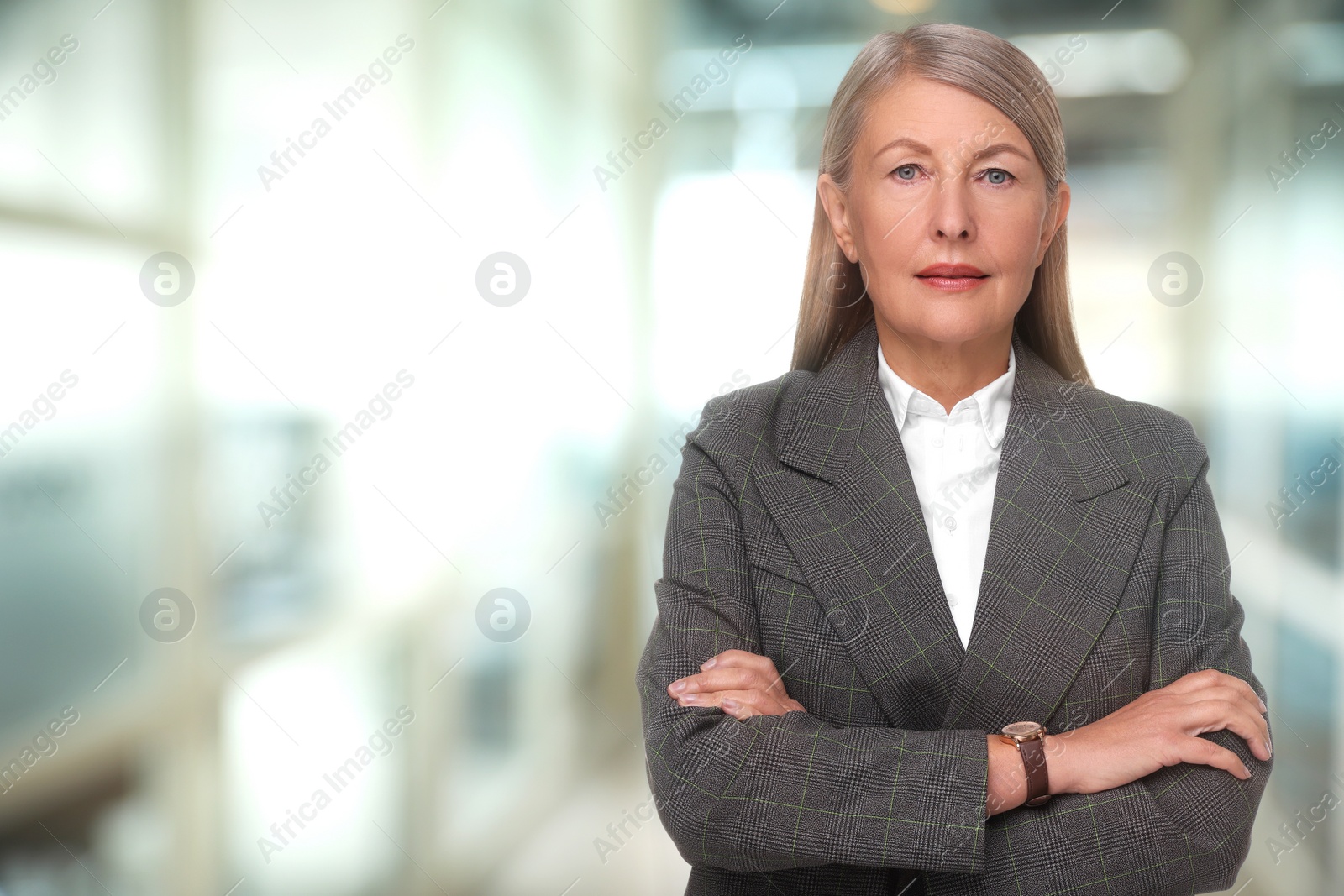 Image of Lawyer, consultant, business owner. Confident woman indoors, space for text