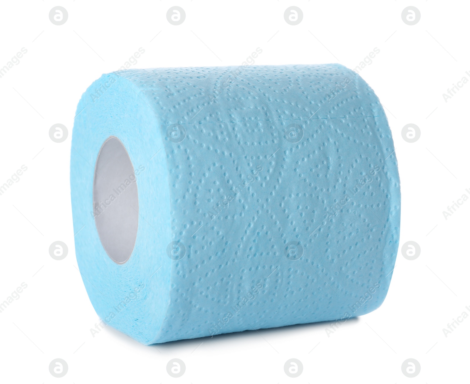 Photo of Roll of toilet paper on white background. Personal hygiene