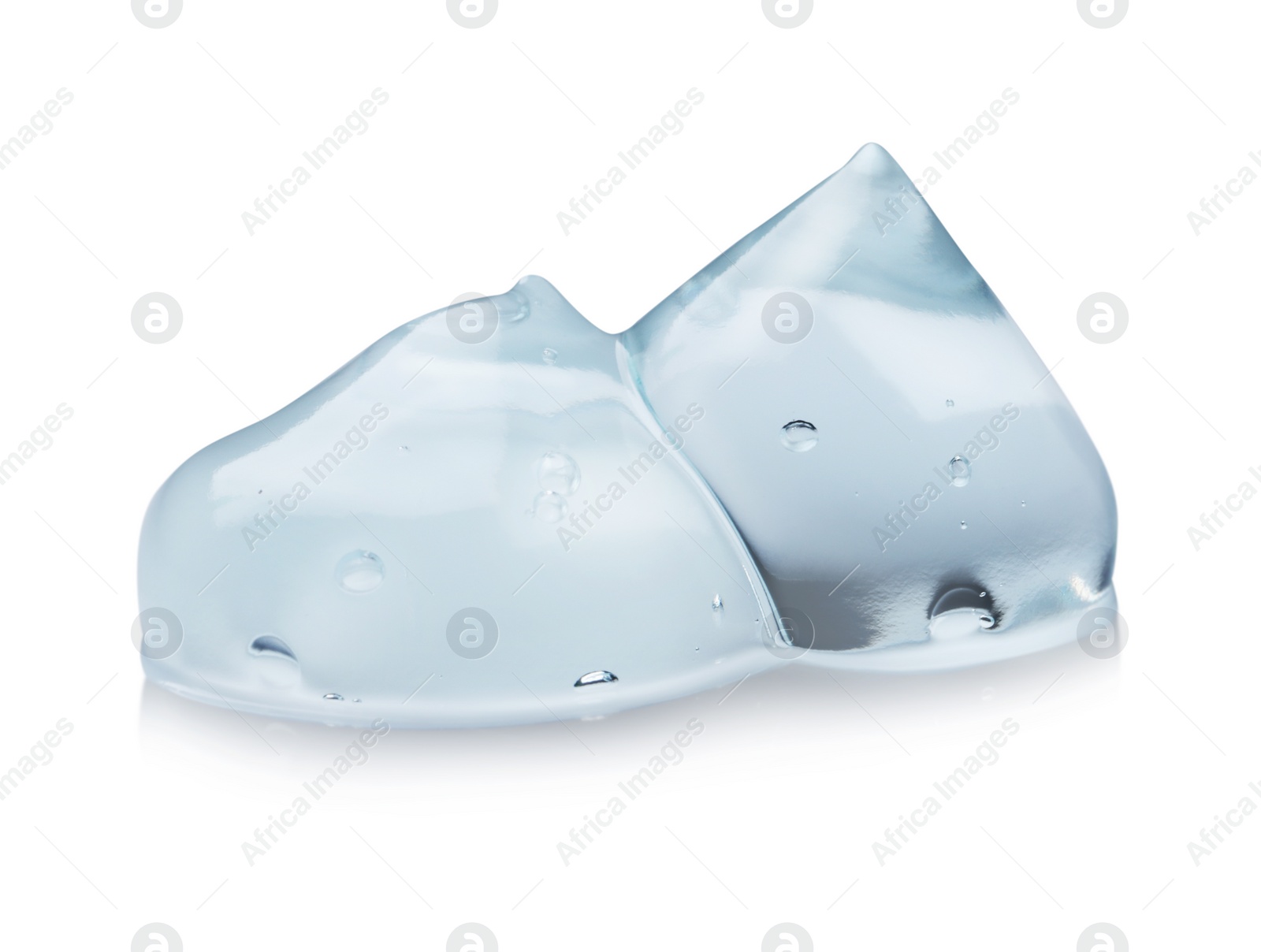 Photo of Sample of transparent cosmetic gel on white background