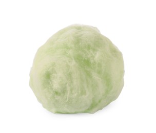 Photo of Sweet green cotton candy isolated on white