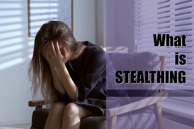 Image of What Is Stealthing? Abused woman crying indoors