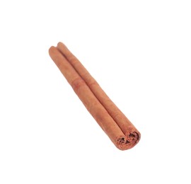 Dry aromatic cinnamon stick isolated on white