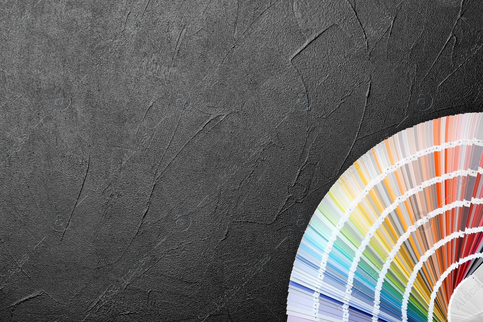 Photo of Color palette samples on grey background