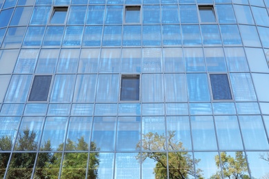 Beautiful building with tinted windows. Real estate agency