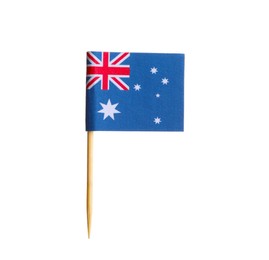 Photo of Small paper flag of Australia isolated on white