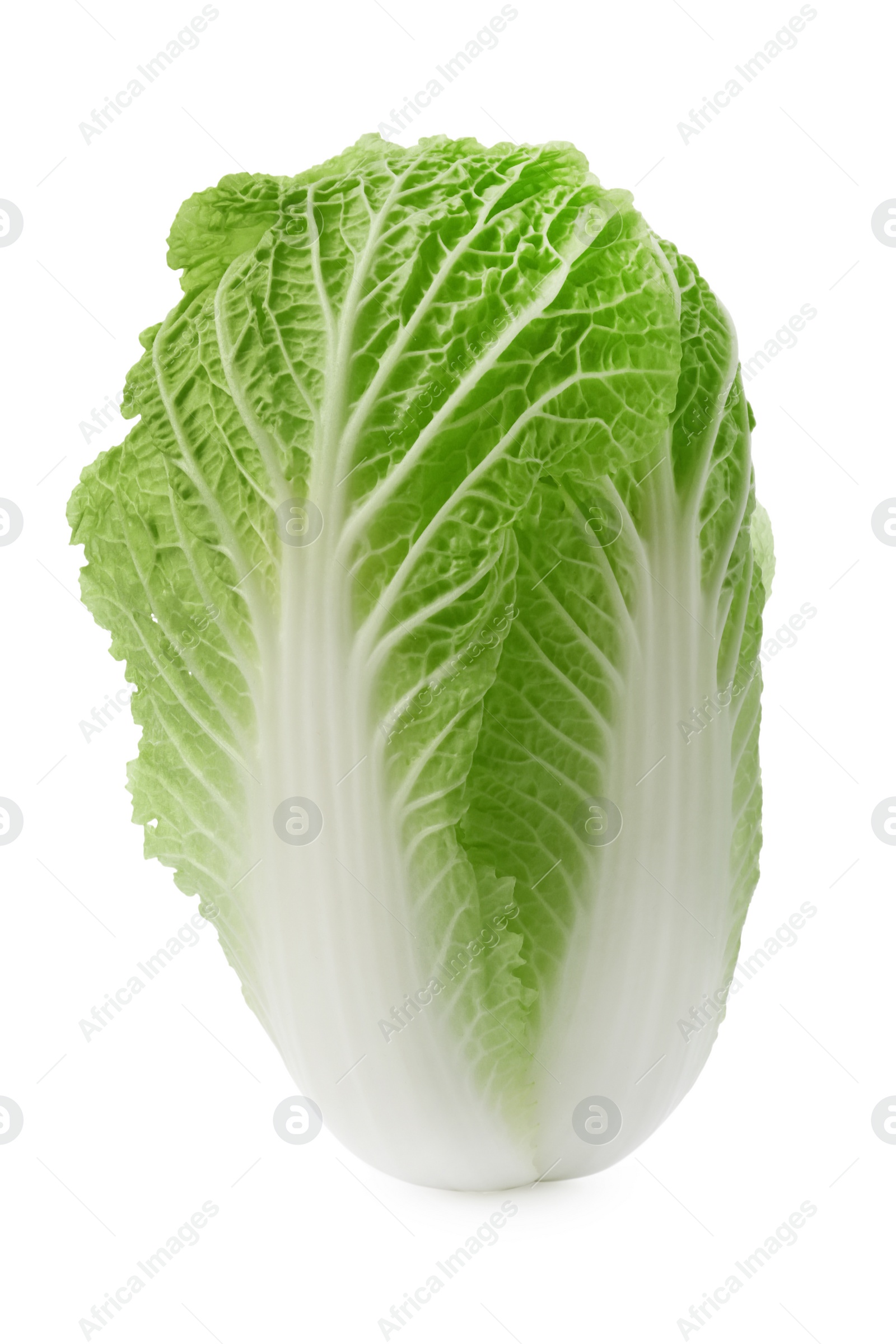 Photo of Fresh tasty Chinese cabbage isolated on white
