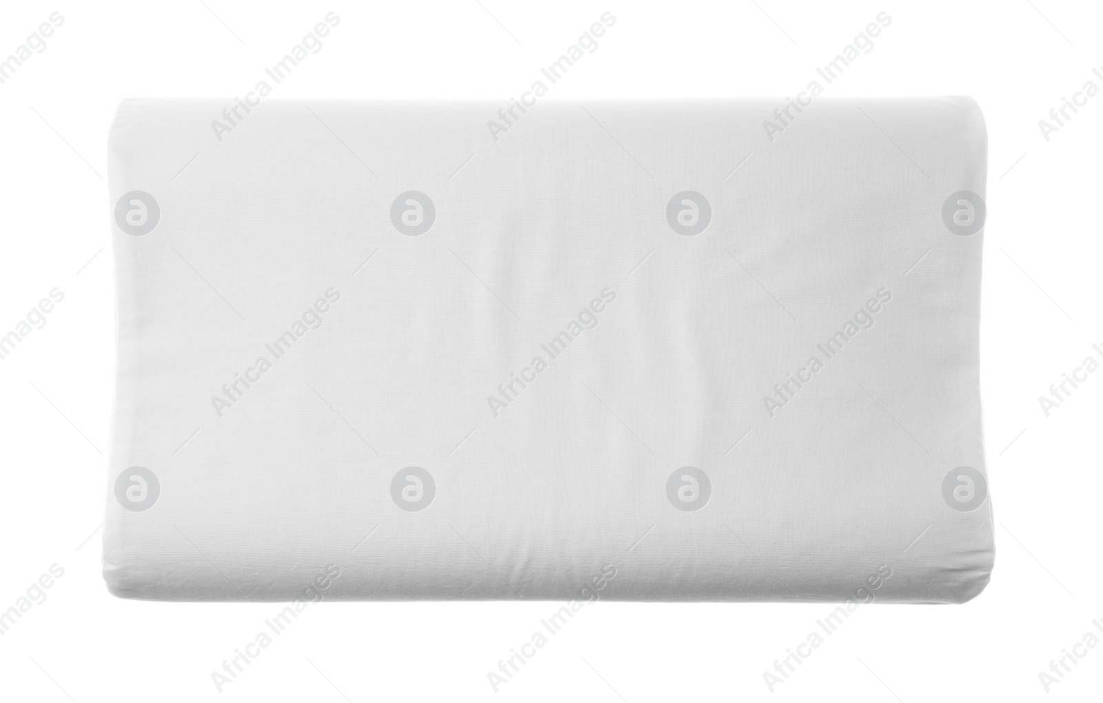 Photo of Soft bed pillow on white background