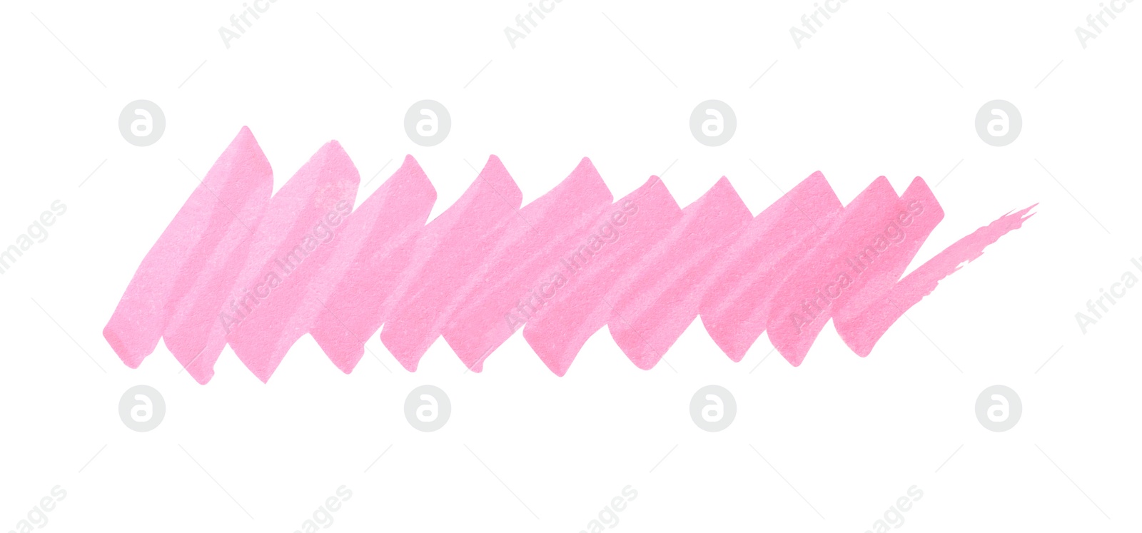 Photo of Stroke drawn with pink marker on white background, top view