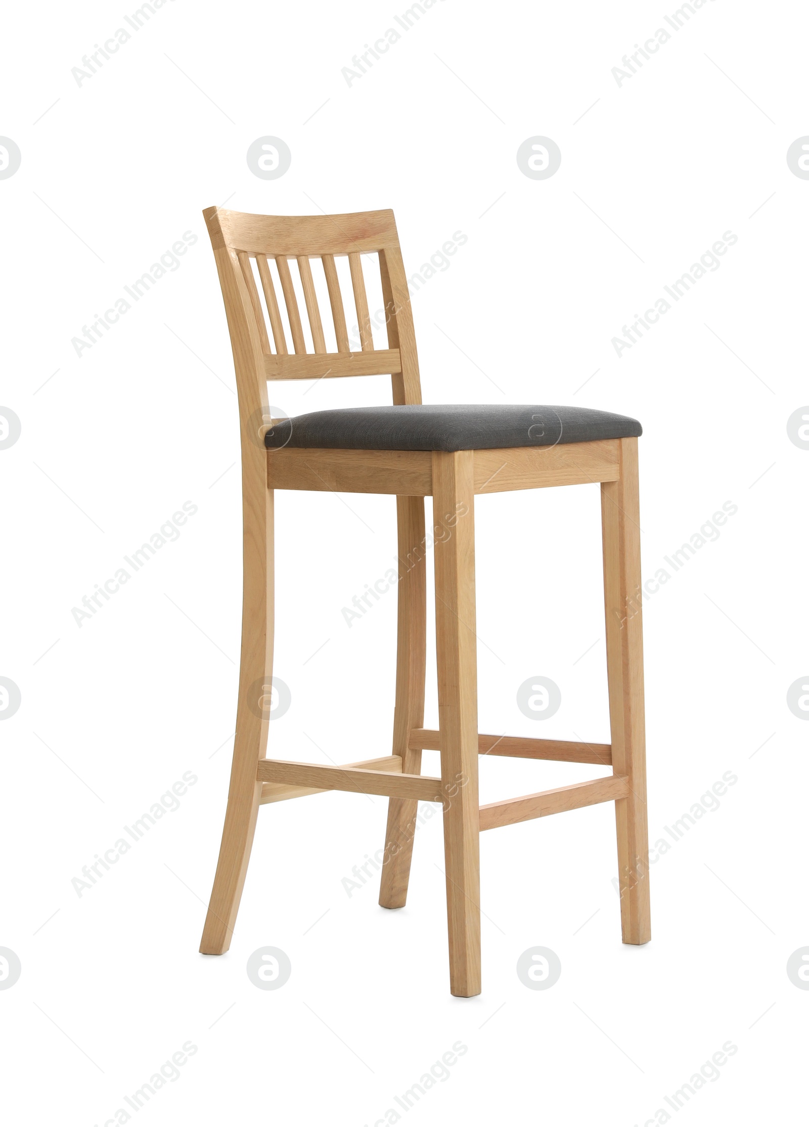 Photo of Stylish bar stool isolated on white. Interior element