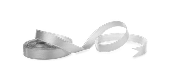 Photo of Beautiful ribbon isolated on white. Festive decor