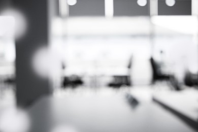 Office interior. Blurred view of comfortable workspace