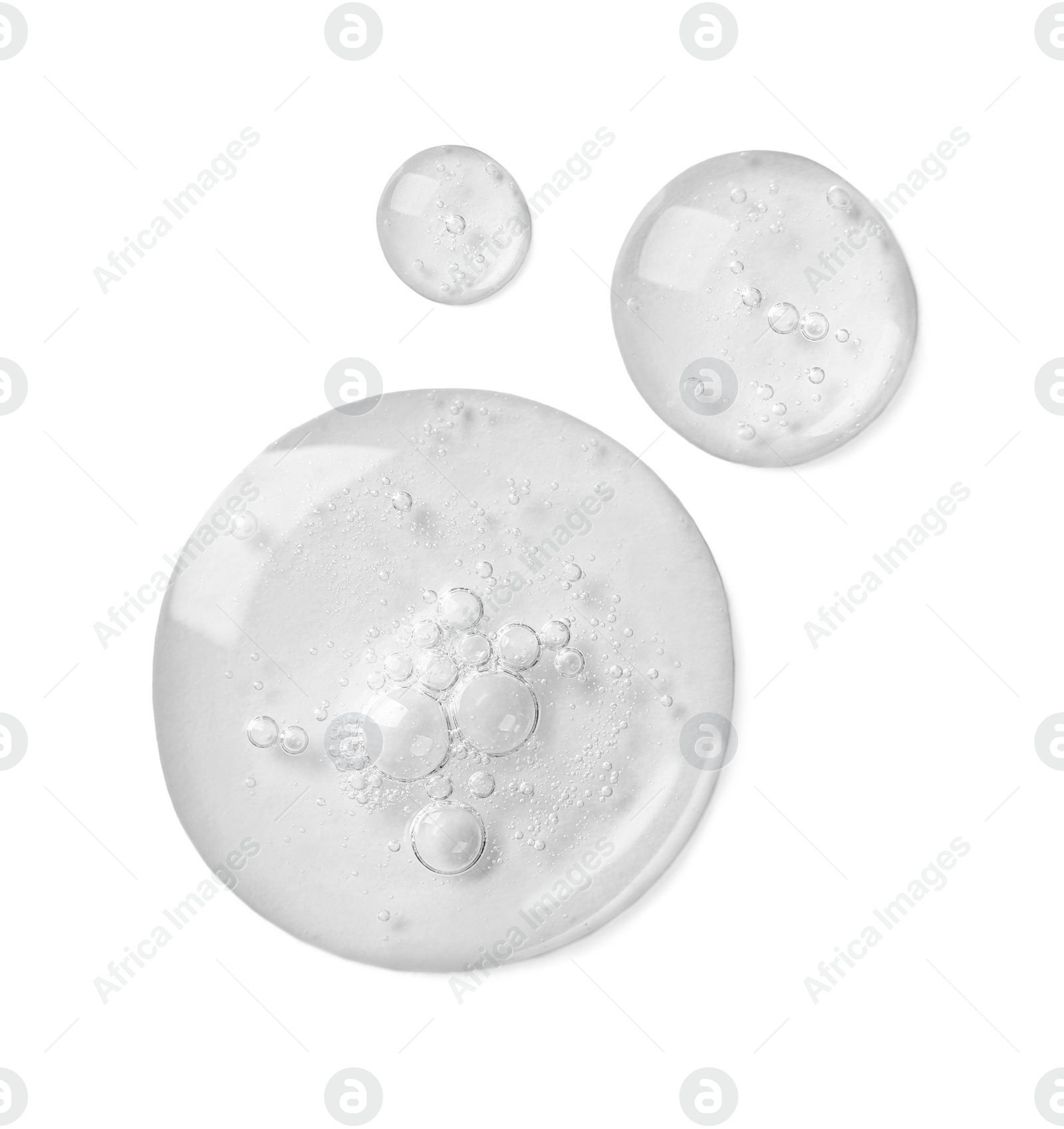 Image of Serum on white background, top view. Skin care product