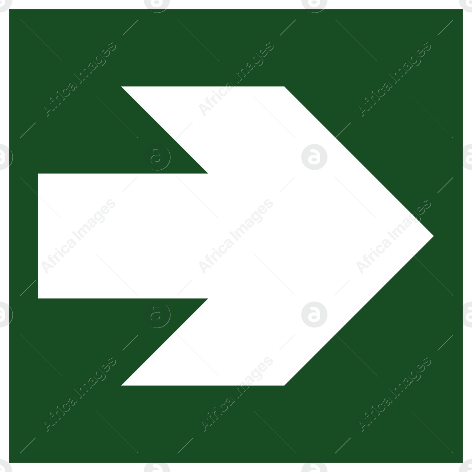 Image of International Maritime Organization (IMO) sign, illustration. Arrow straight