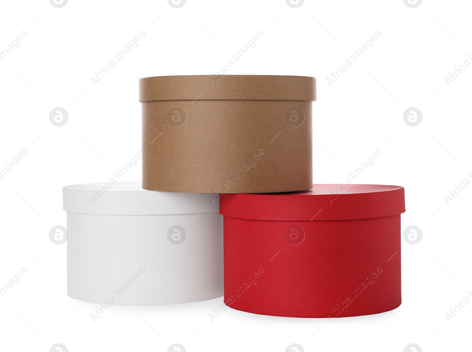 Photo of Different elegant gift boxes on white background