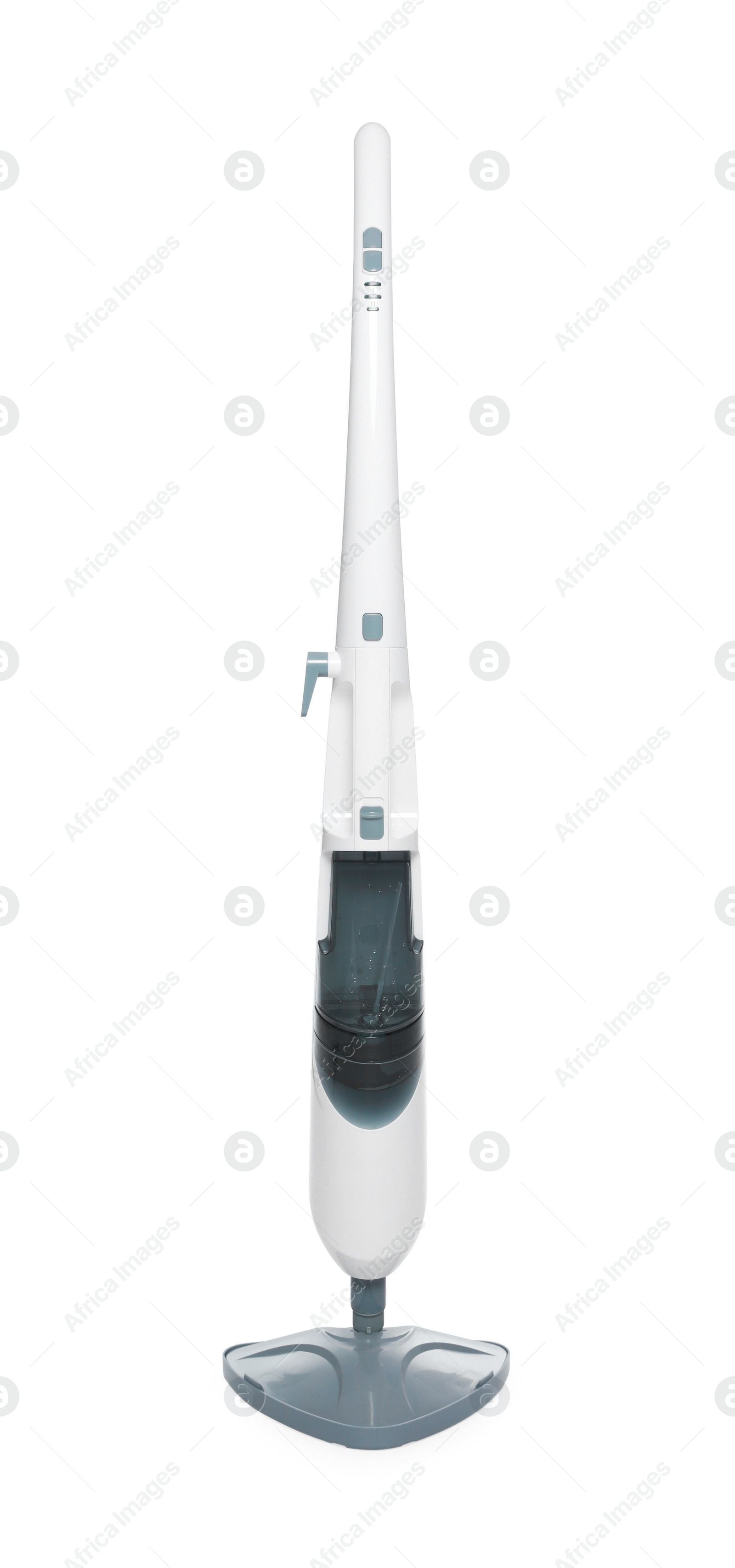 Photo of One modern steam mop isolated on white