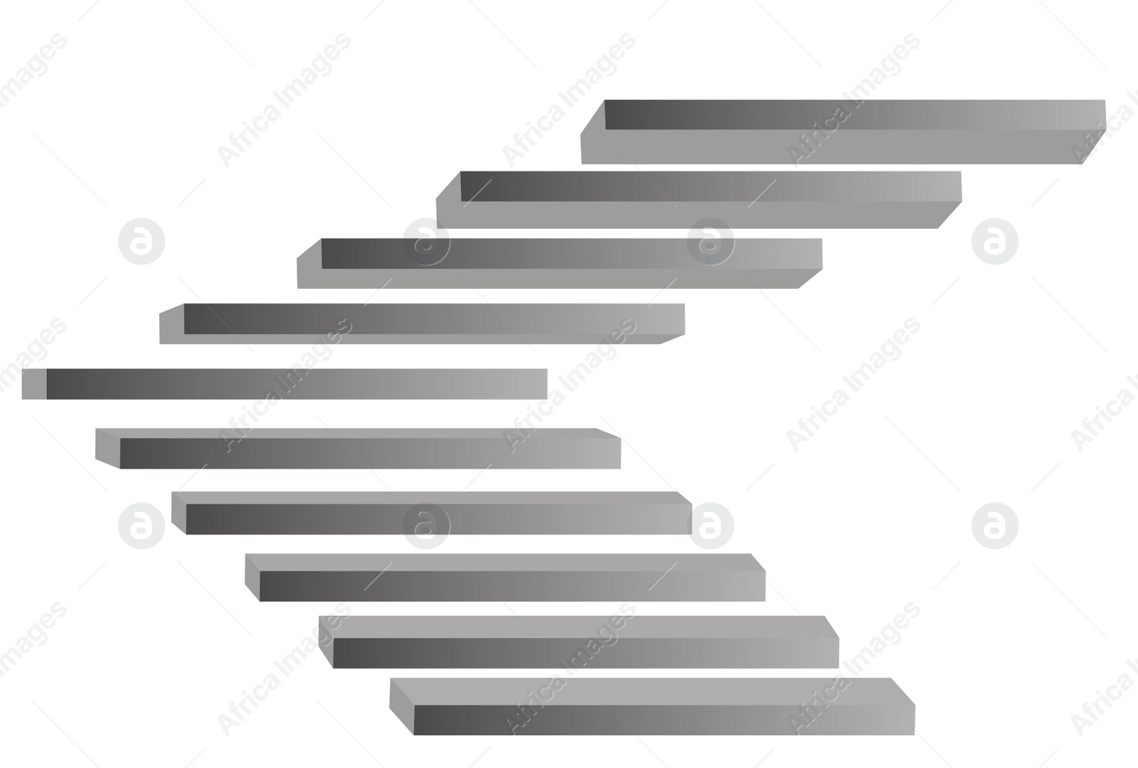 Image of Illustration of stairs on white background. Way to success