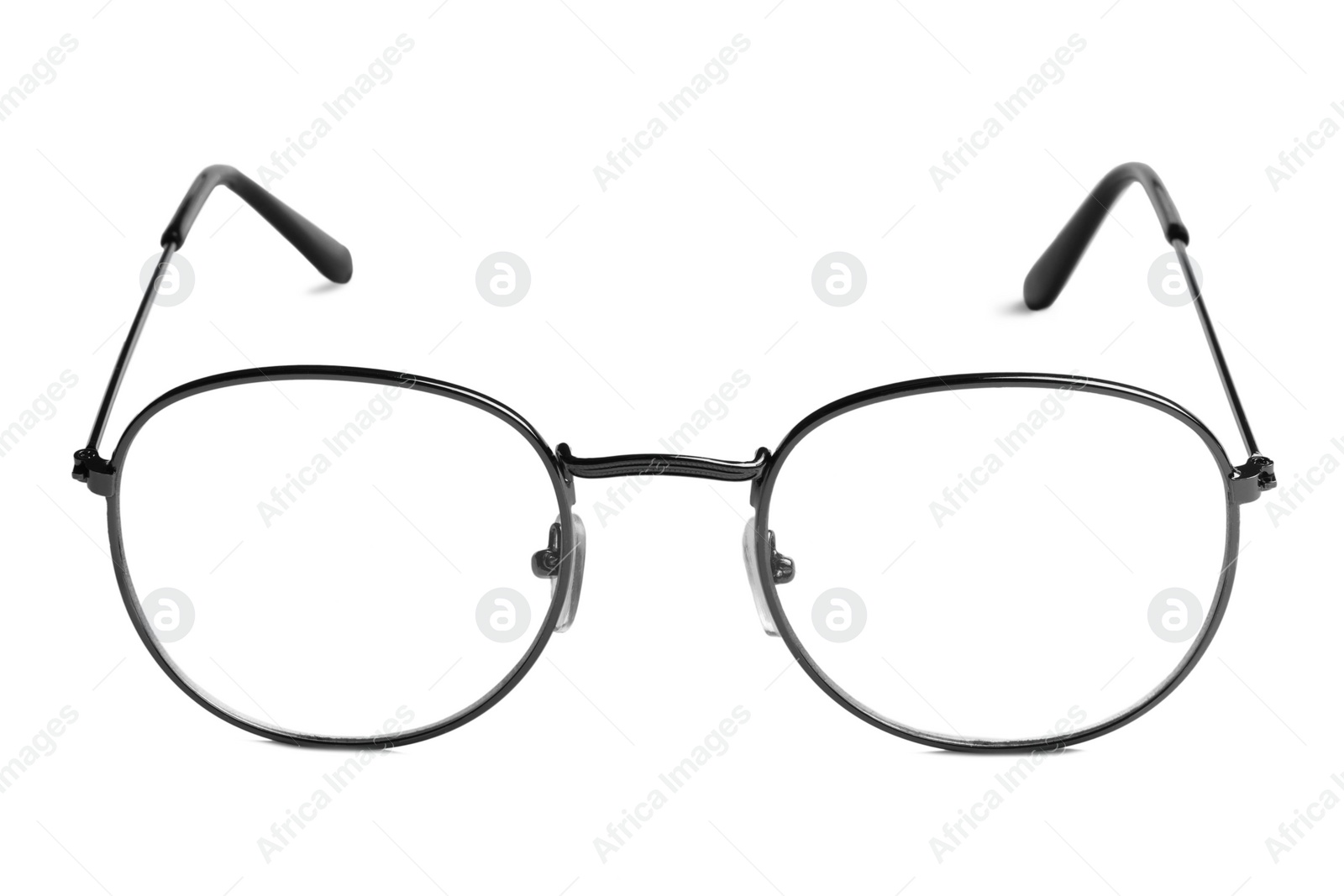 Photo of Stylish pair of glasses isolated on white