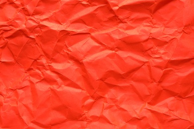 Sheet of color crumpled paper as background. Space for design