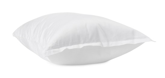 One new soft pillow isolated on white