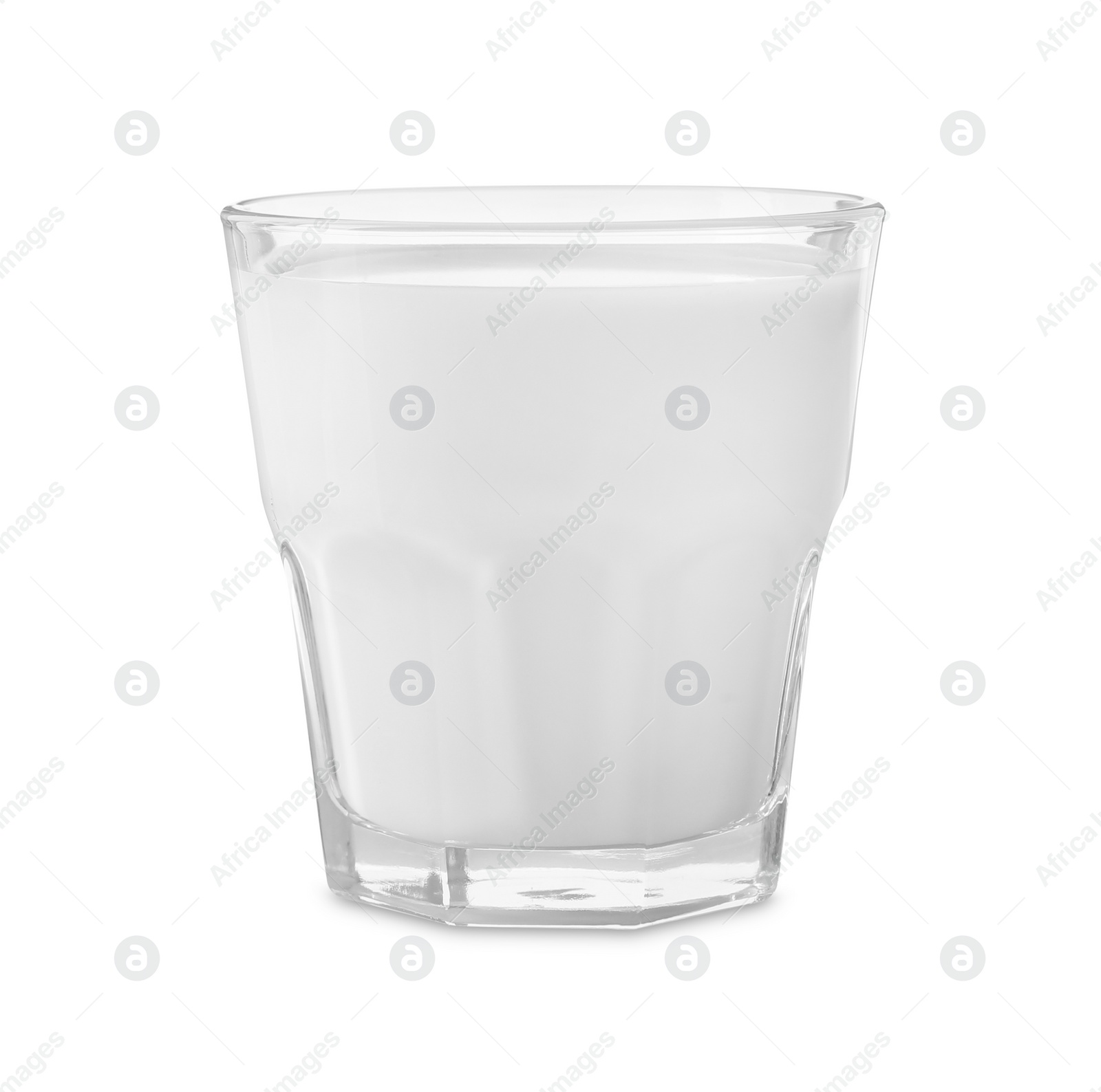 Photo of Glass of fresh milk isolated on white