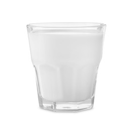 Photo of Glass of fresh milk isolated on white