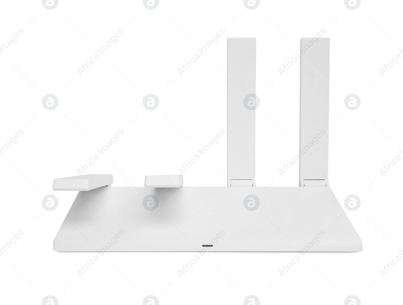 Photo of One modern Wi-Fi router isolated on white