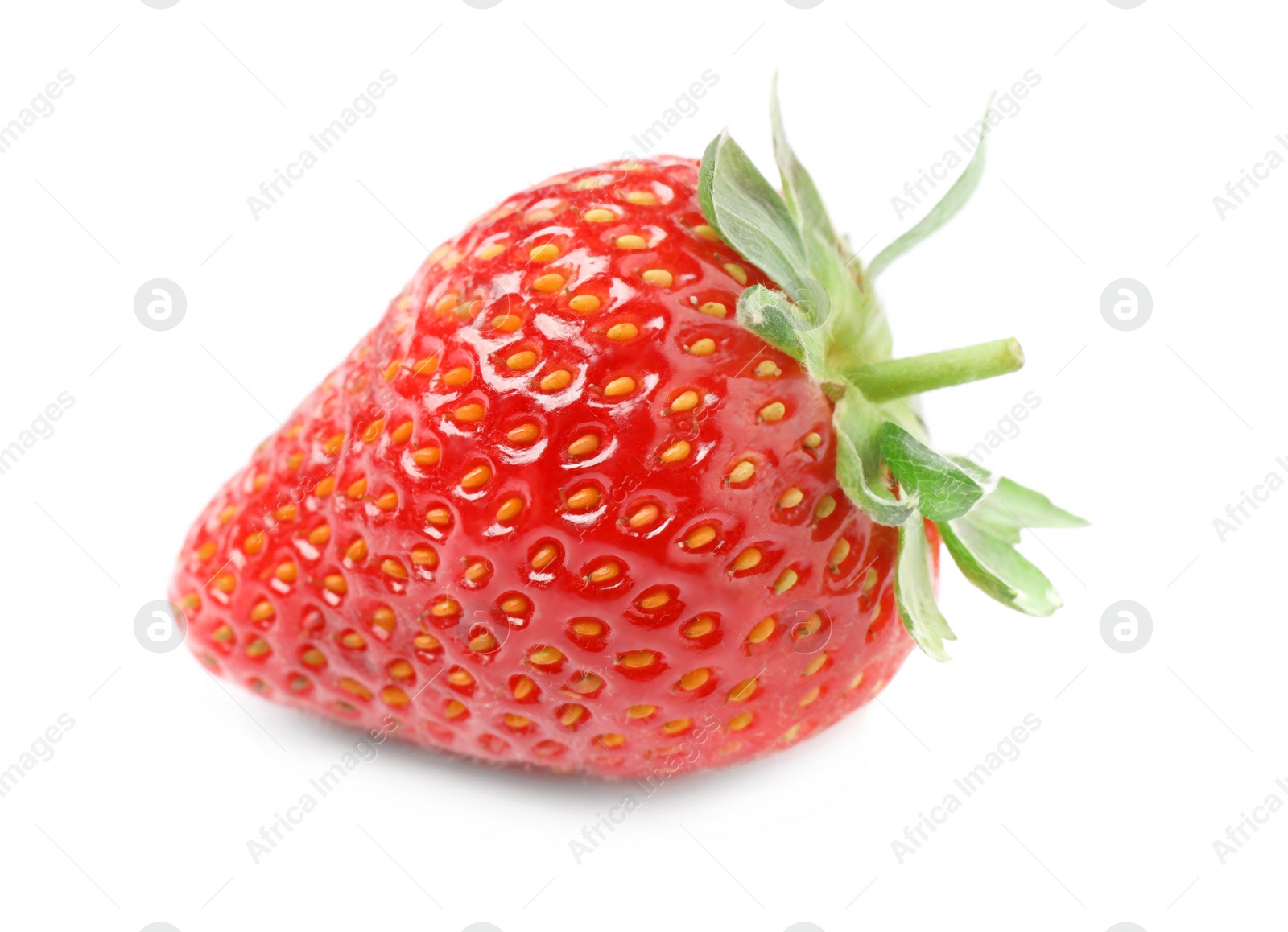 Photo of Delicious fresh red strawberry isolated on white