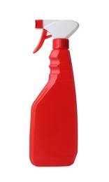 Photo of Spray bottle of detergent isolated on white. Cleaning supply
