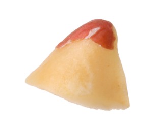 Photo of Piece of fresh peeled peanut isolated on white