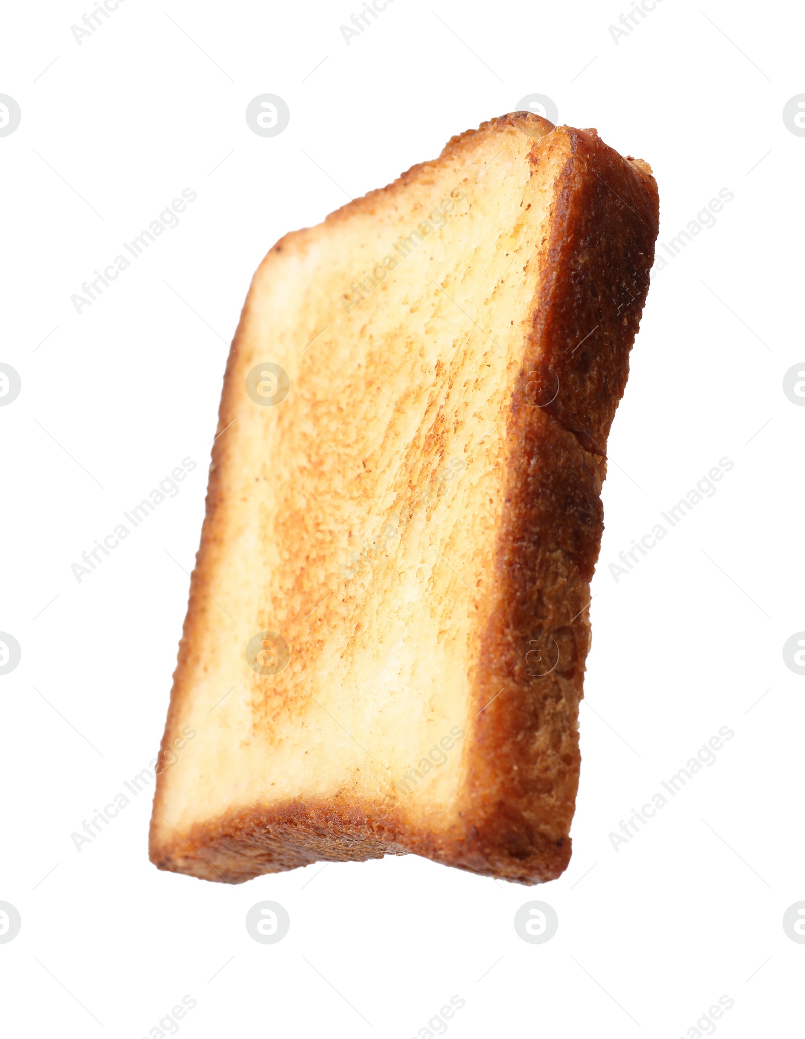 Photo of Piece of fresh toast bread isolated on white