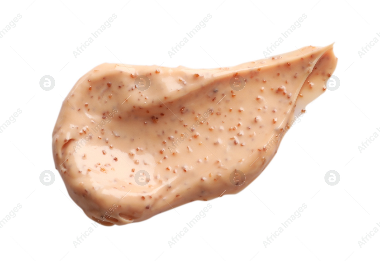 Photo of Sample of natural scrub on white background, top view