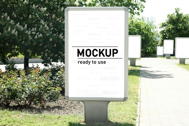 Image of Citylight poster with text Mockup Ready To Use outdoors