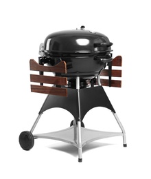 New modern barbecue grill on white background