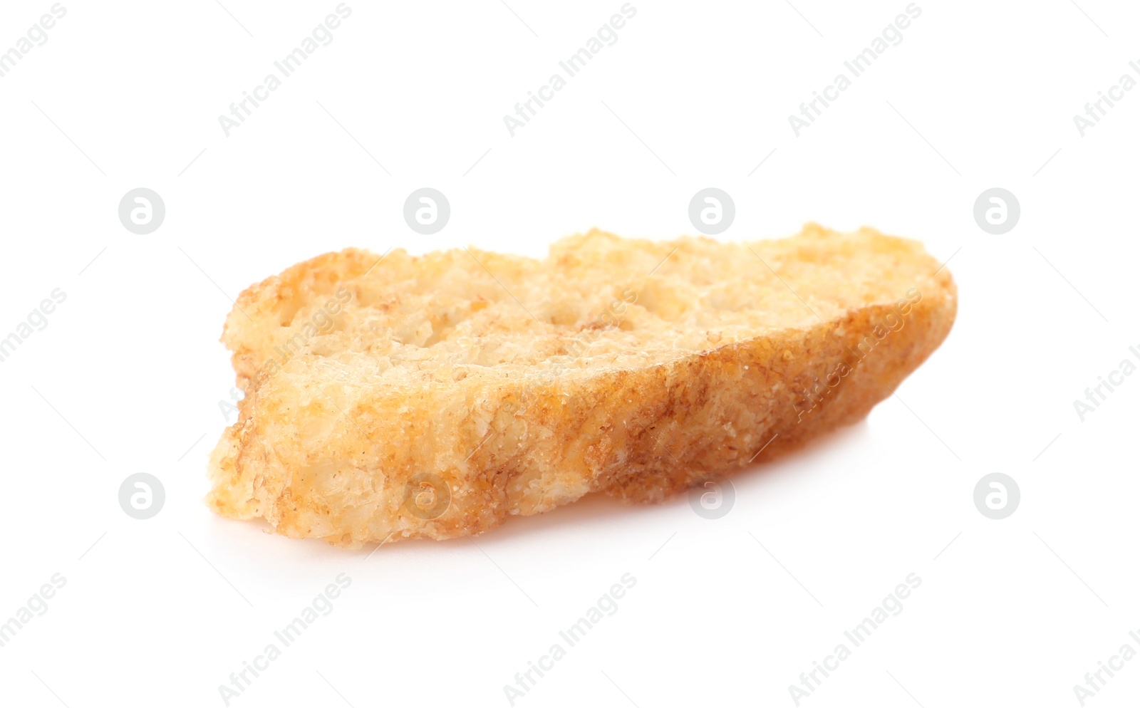 Photo of One delicious crispy rusk isolated on white