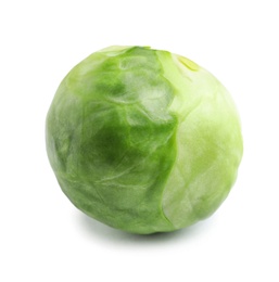 Photo of Fresh tasty Brussels sprout on white background