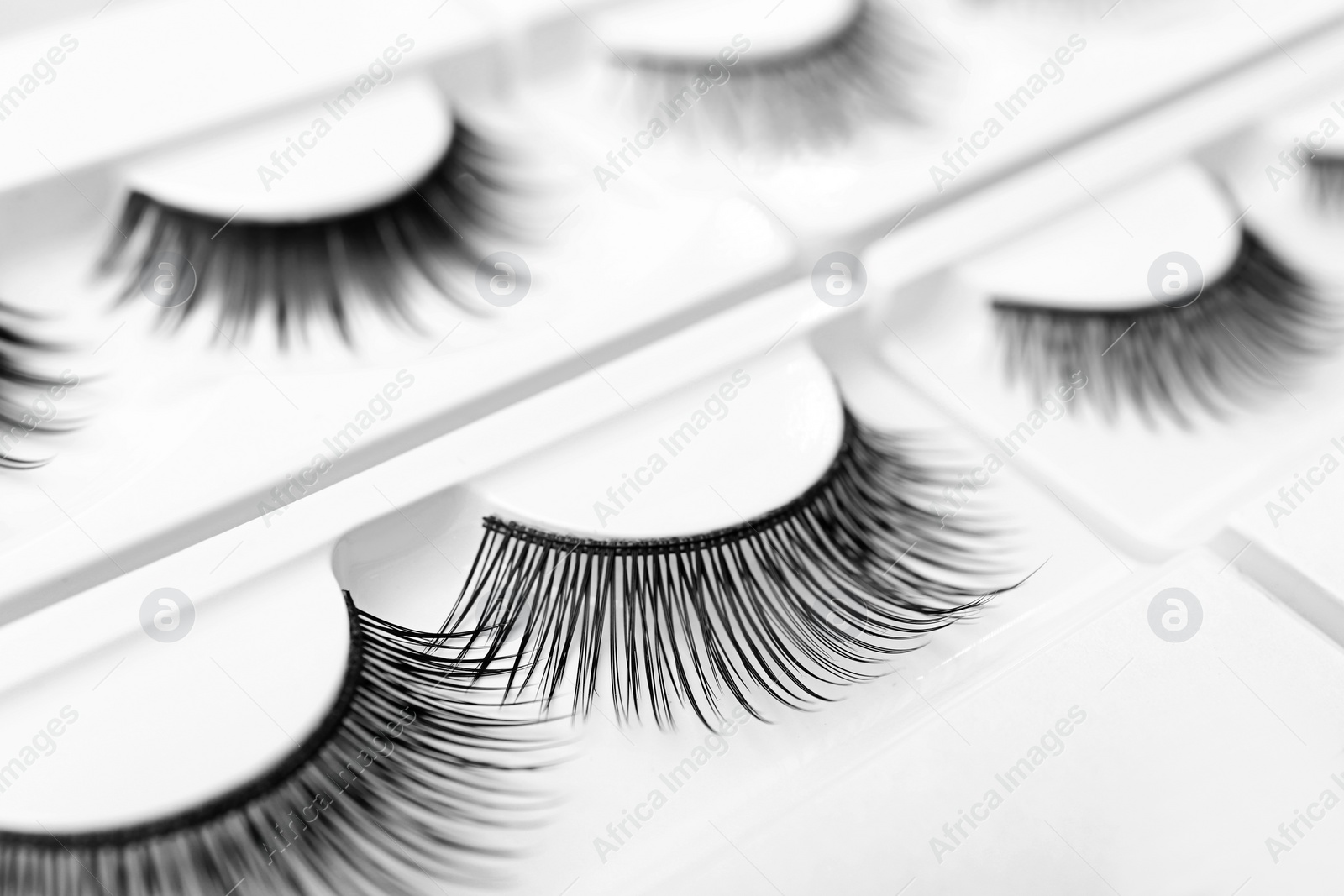 Photo of False eyelashes in pack, closeup