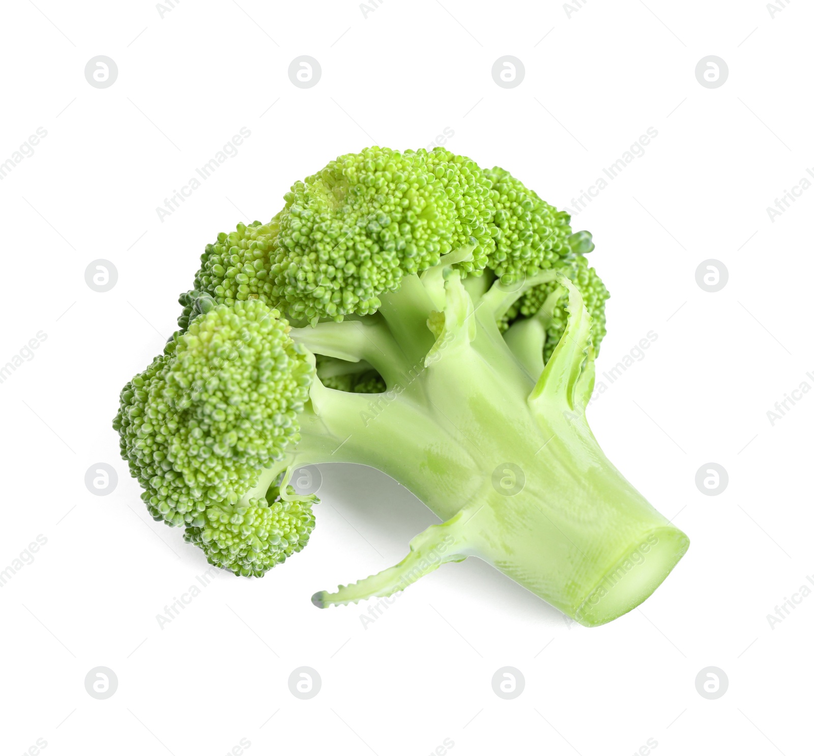 Photo of Fresh green raw broccoli on white background