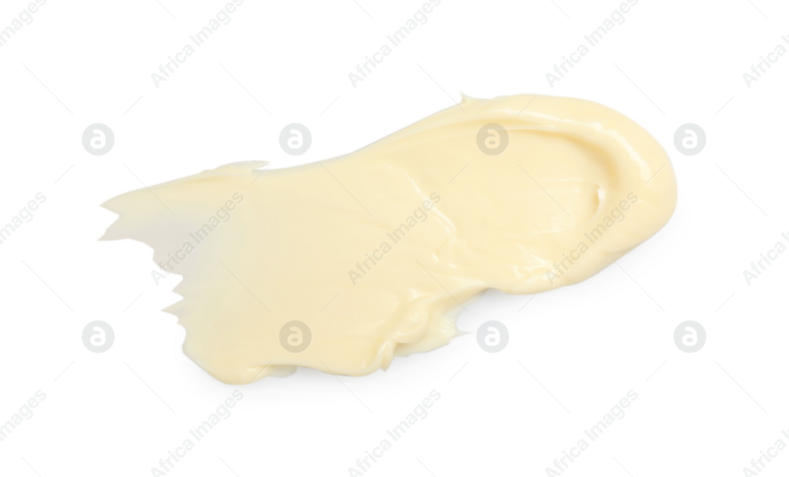 Photo of Fresh natural butter isolated on white, top view