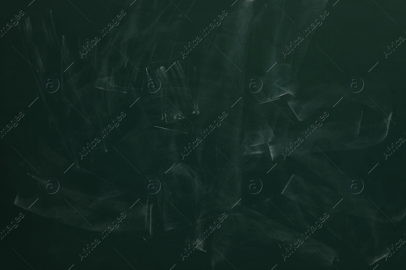 Photo of Chalk rubbed out on green chalkboard as background, closeup. Space for text