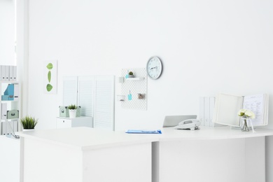 Photo of Reception desk in hospital