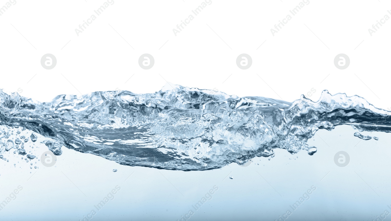 Photo of Beautiful clear water splash isolated on white