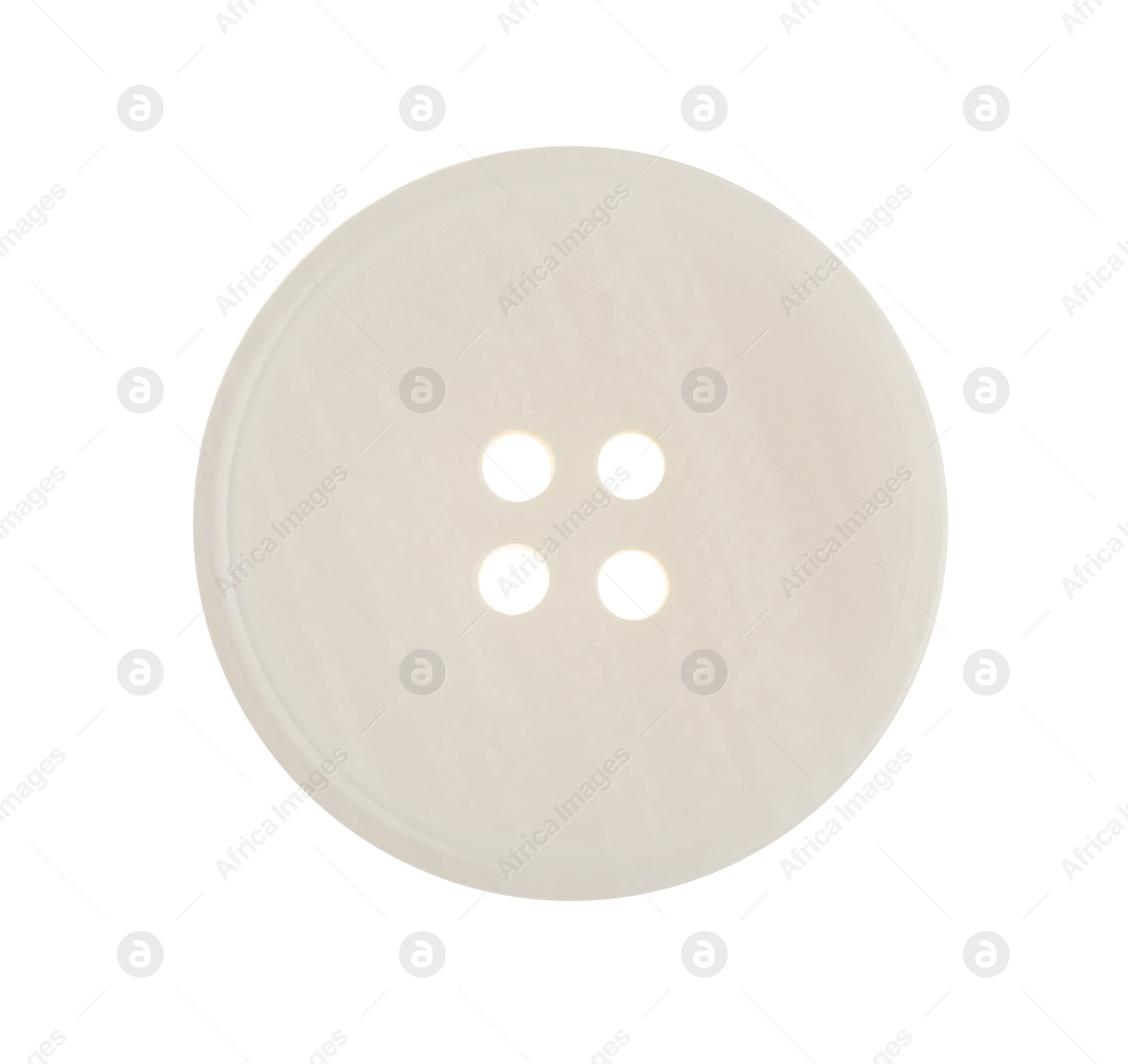 Photo of Modern plastic sewing button isolated on white